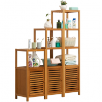 Luxury Large Bamboo Modern Bathroom Living Room Accessories Furniture Storage Display Rack